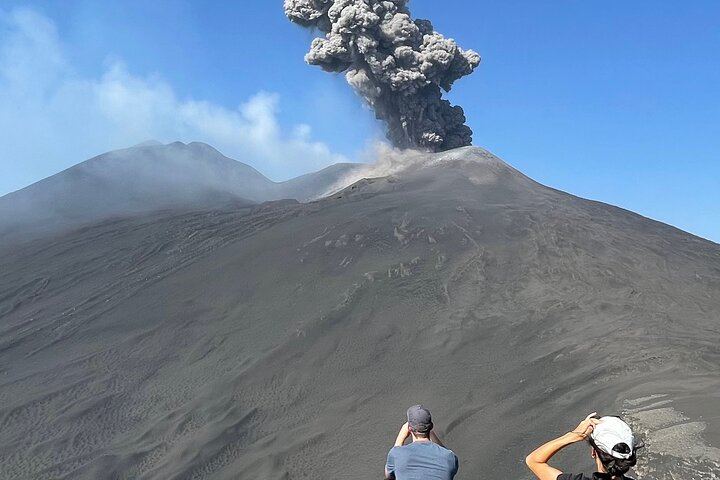 Admiring the explosive activity at the Northeast Crater
