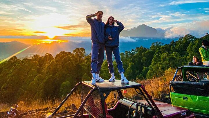 Amazing sunrise from Mount Batur