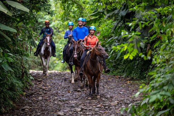 Horseback Ride to the La Fortuna Waterfall Through Rainforest