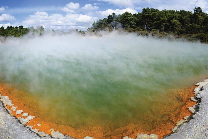 From Auckand: Waiotapu and Polynesian Spa Rotorua Day Tour