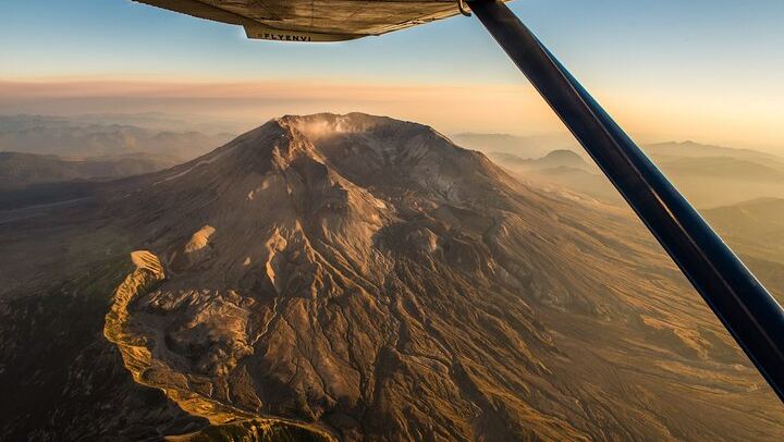 Beautiful Volcano Air Tour