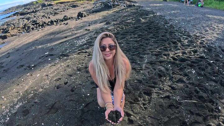 Black sand beach