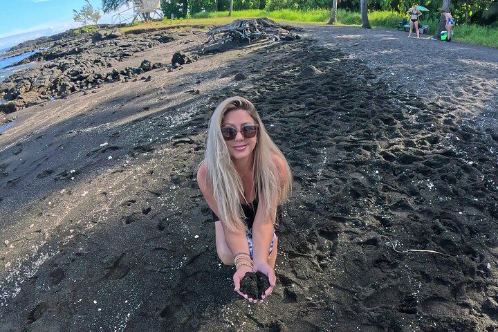 Black sand beach