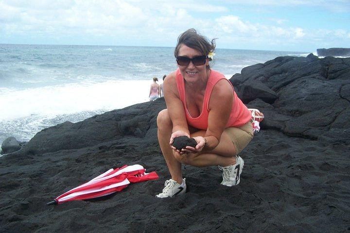 Black sand beach