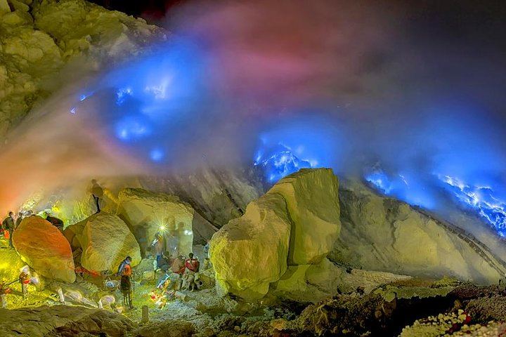 Blue Flame at Ijen Indonesia