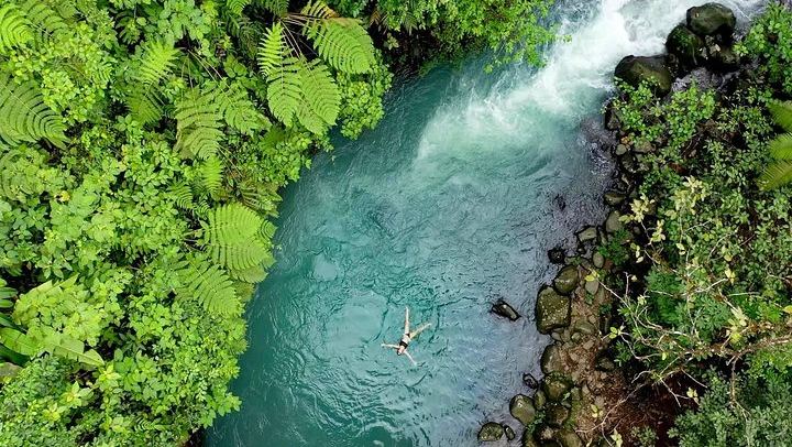 Blue hole on the blue river