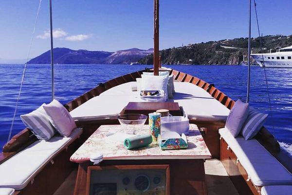 Lipari by Mahogany Boat: the Pumice Quarries and Cala Fico