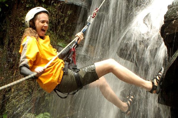 Four Waterfall Rappels, Five Zip Lines and a 132-Foot Bridge at Turrialba