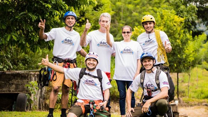 Canyoning Adventure Rappelling Waterfalls in Arenal Volcano