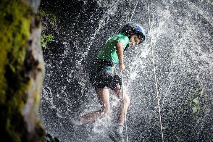 Canyoning Adventure Rappelling Waterfalls in Arenal Volcano
