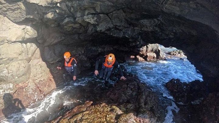 Coasteering at Caloura: Swimming, Climbing and Cliff Jumps (1/4)