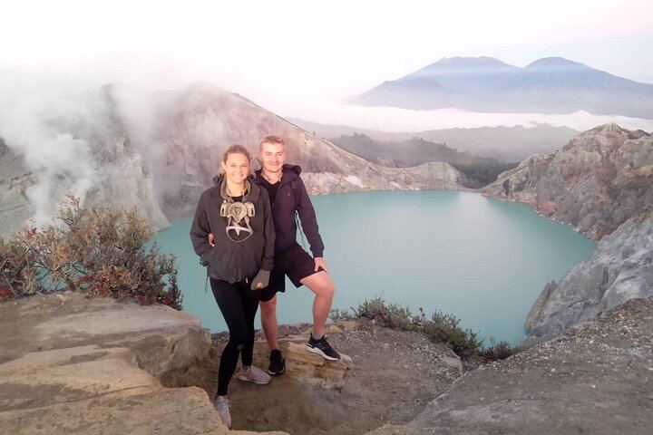 Couple at kawah ijen