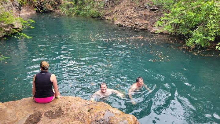 Crystal blue river water