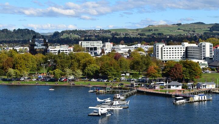 Departure point from the Rotorua City Lakefront