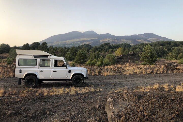Etna at sunset in 4x4 or Minivan