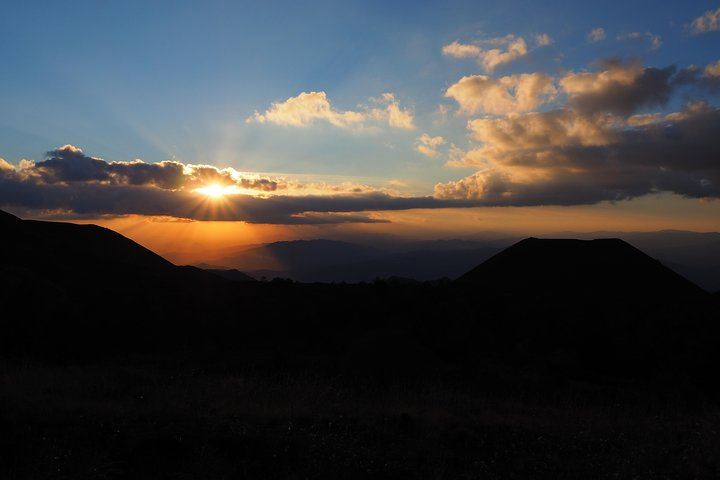 Etna at sunset in 4x4 or Minivan