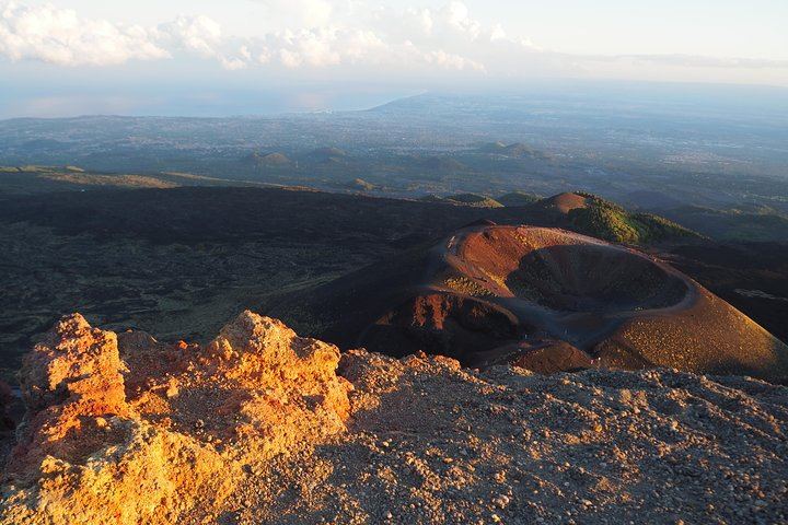 Etna at sunset in 4x4 or Minivan