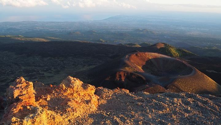 Etna at sunset in 4x4 or Minivan