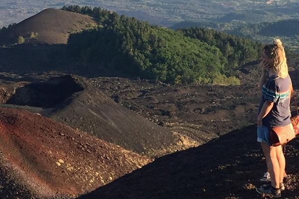 Etna at Sunset with Etnavic: Silvestri Craters in the Last Light