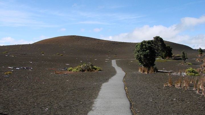Explore volcanic landscapes created not long ago
