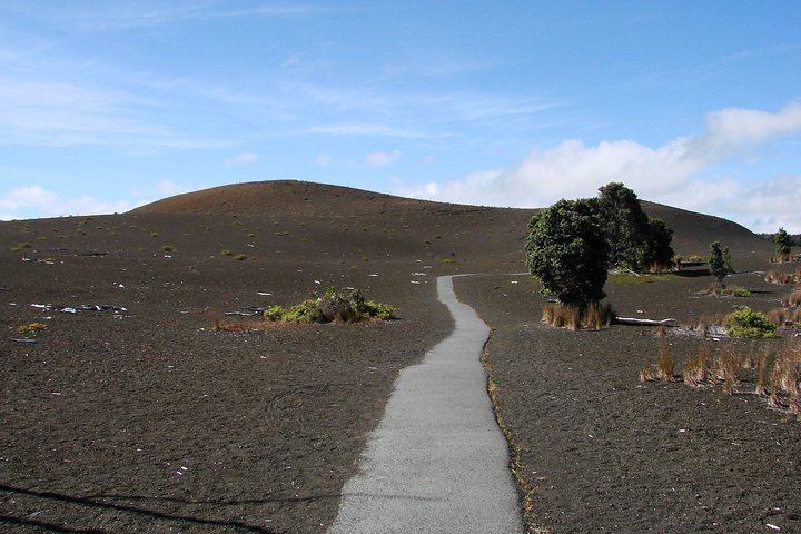 Explore volcanic landscapes created not long ago