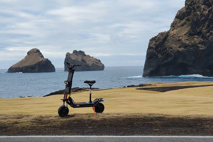 Eyjascooter volcano tour in Westman Island