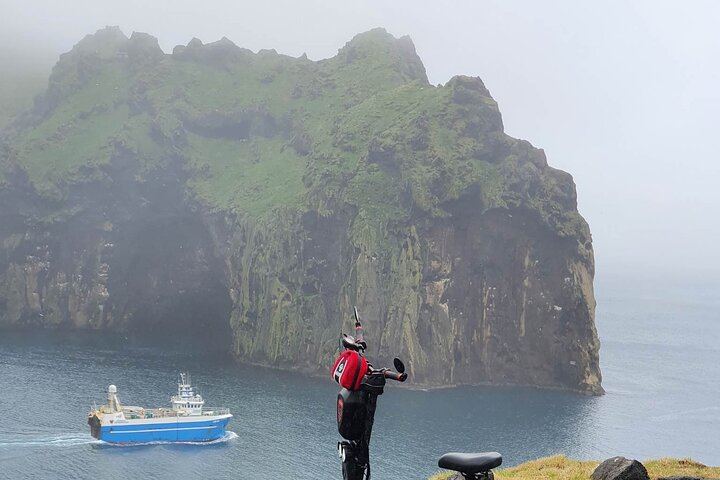Eyjascooter volcano tour in Westman Island