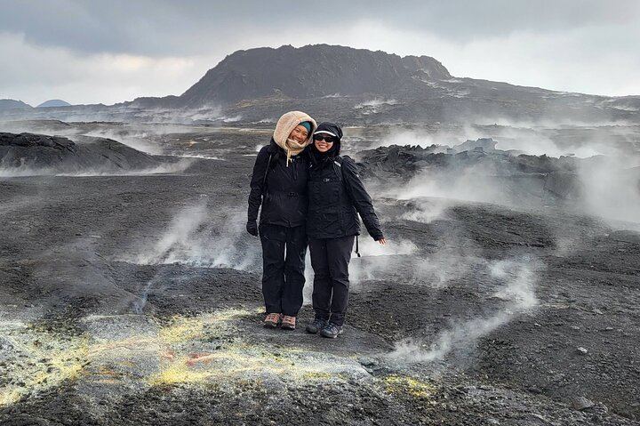 Fagradalsfjall Volcano Tour, and standing over the volcanic fumaroles