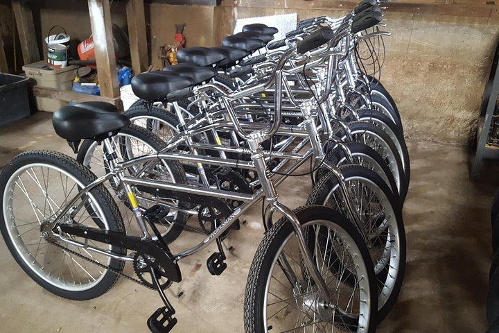 Fleet of Haleakala downhill cruiser bikes