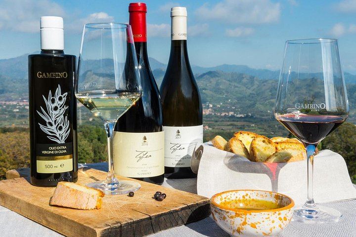 Food and wine at Etna winery