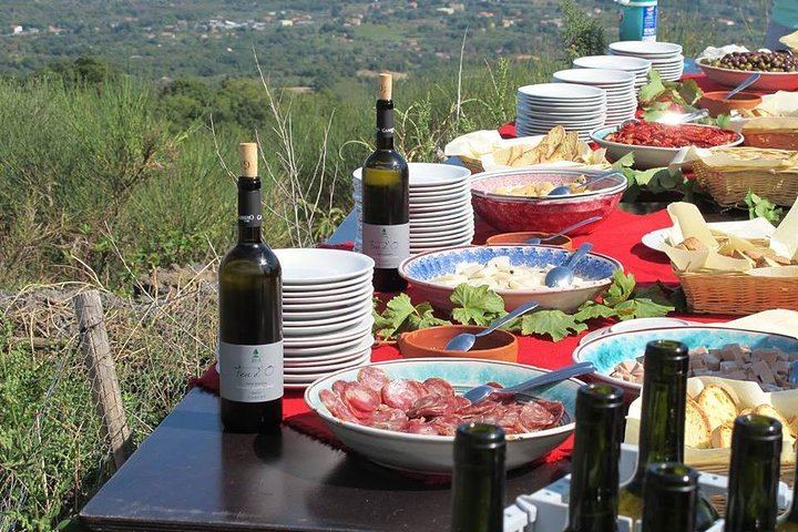 Food and wine at Etna winery