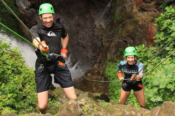 Canyon Rappels First, Class II-III Rafting After, with Lunch