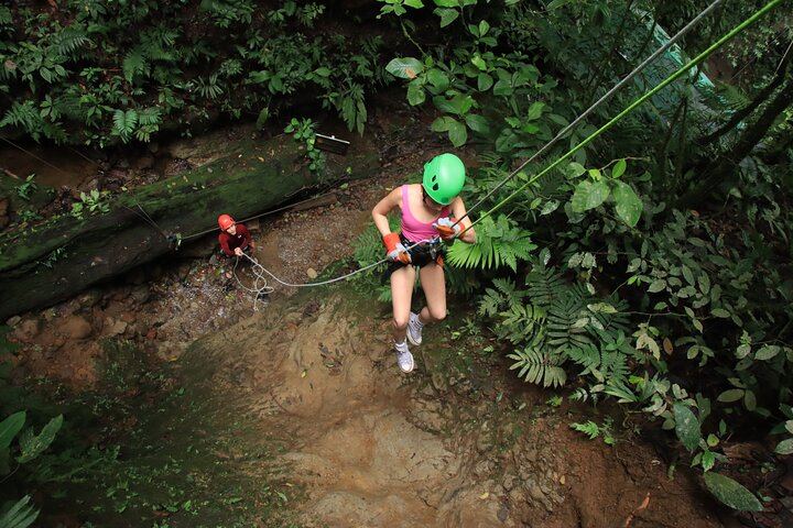 Full Day Class II-III Rafting and Canyoning Rappelling from La Fortuna-Arenal