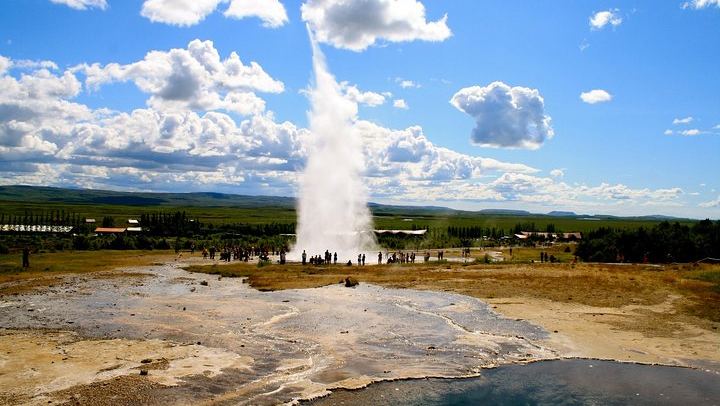 Geysir Geothermal Area in Summer
