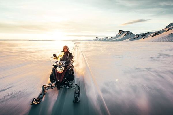 Golden Circle with an Hour of Snowmobiling on Langjokull