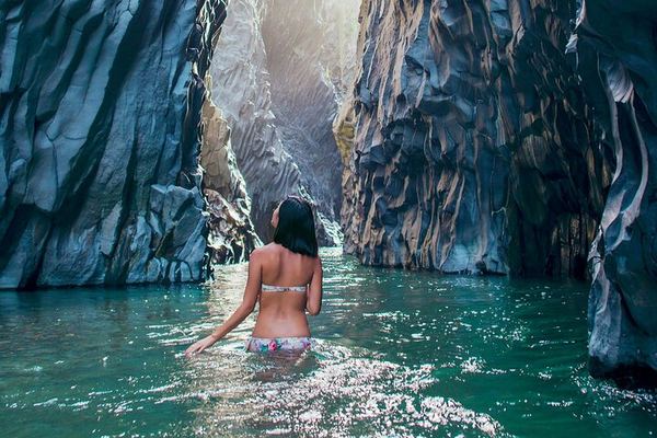 Etna and Alcantara: the Grotta dei Ladroni and the Larderia Canyon Walls