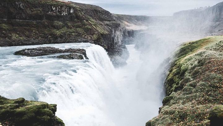 Gullfoss Waterfall summer