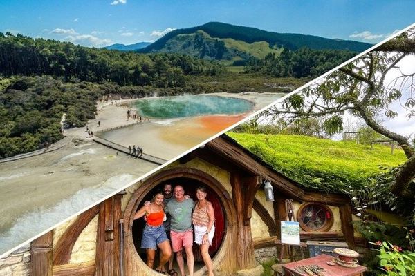 Green Hills to Devil's Bath: Hobbiton and Wai-O-Tapu in One Day from Auckland