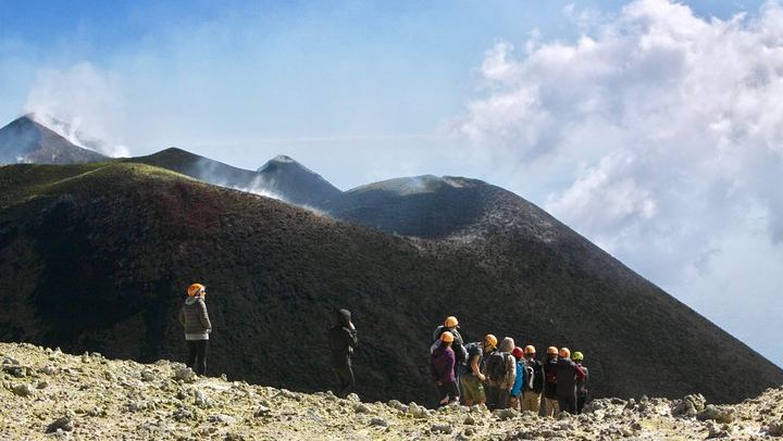In front of the Southeast Crater