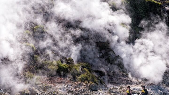 Incredible steaming cliffs