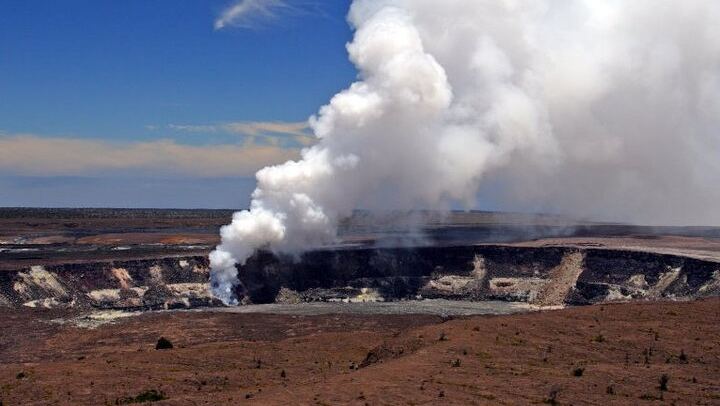 Kilauea Caldera is home to the world's most active volcano.