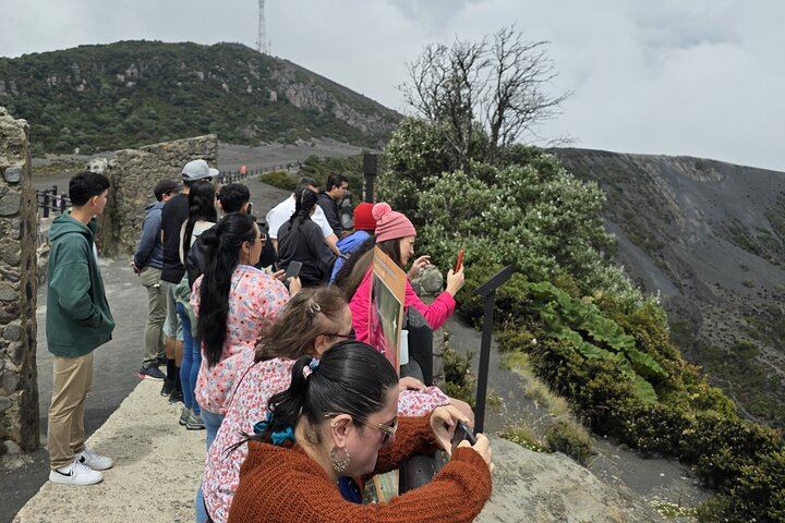 Lookout point at Irazu main crater
