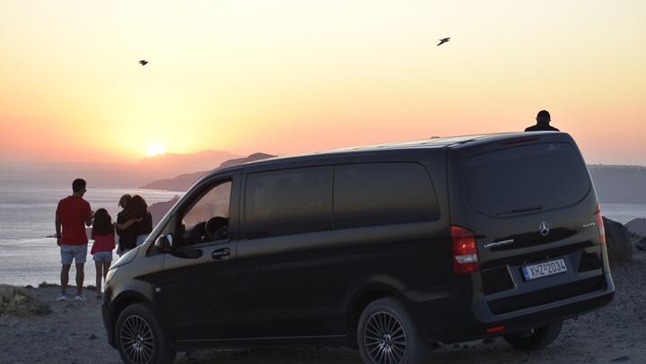 Luxury, freedom, and breathtaking views — witness the Santorini sunset your way, with no one rushing you.