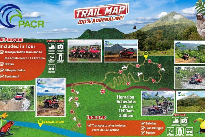 Map of Side by Side tour route