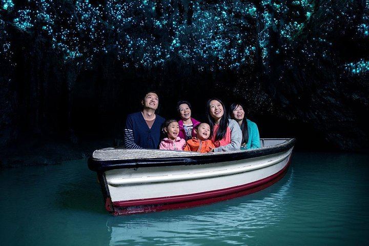 Marvel at the glowworms at Waitomo Caves
