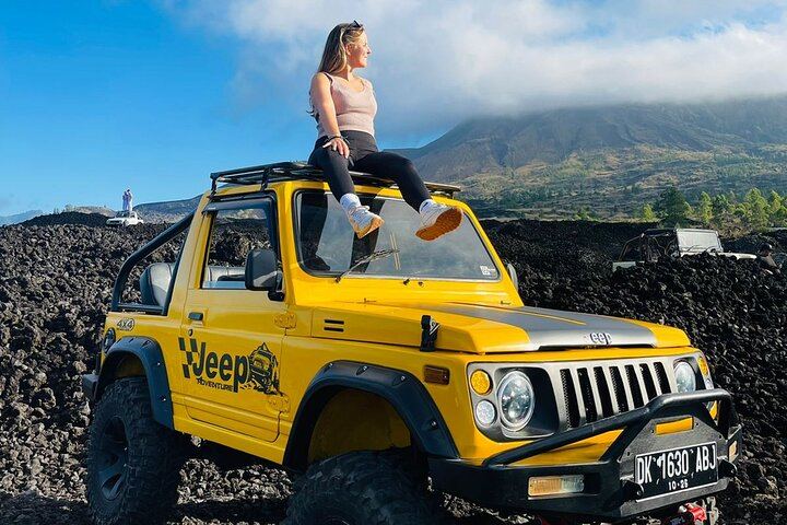 Mount Batur black lava world famous lava formation