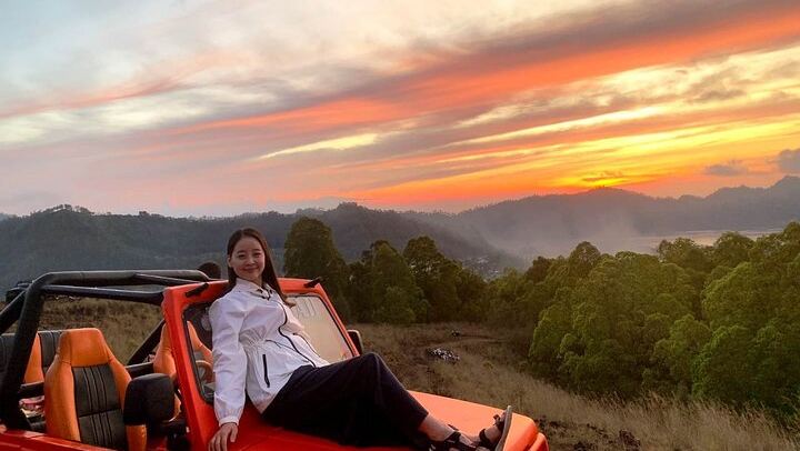 Mount Batur Jeep Tour during sunrise