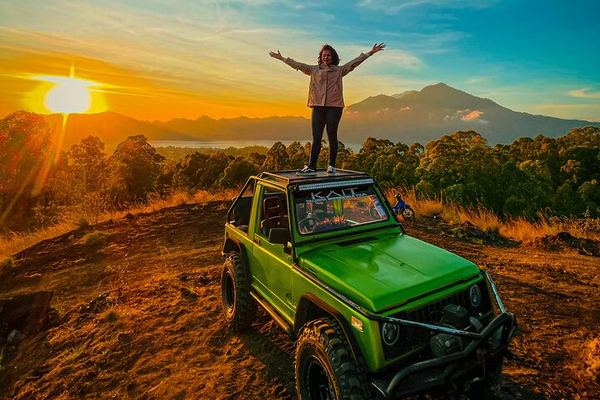 Mount Batur Sunrise by Private Jeep: No Hike, and the Black Lava Field After