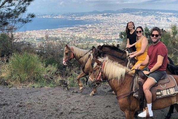 Riding Inside the Vesuvius Park, with the Family's Own Wine