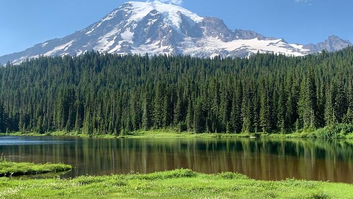 Mt. Rainier from the lakes at the southside